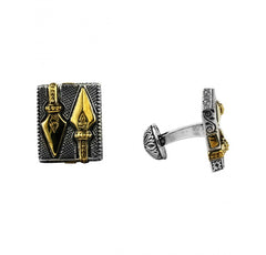 Konstantino | Sterling Silver & Bronze Dagger Cufflinks