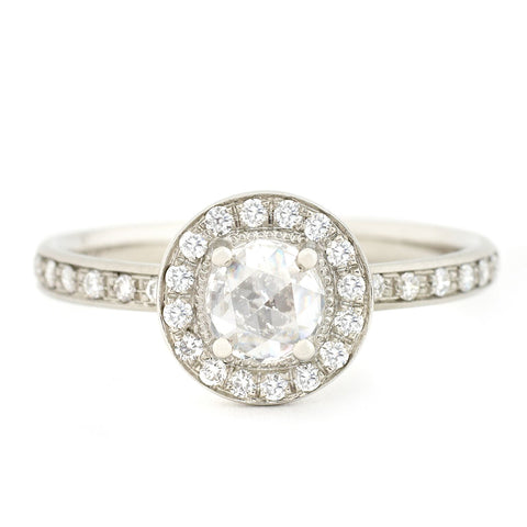 Anne Sportun | 14K White Gold Halo Diamond Ring