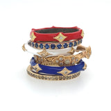 Armenta | Royal Blue Enamel Crivelli Stack Band Ring - Size 6.5