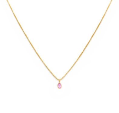 Leah Alexandra | Sofia Slice Necklace - Pink Sapphire