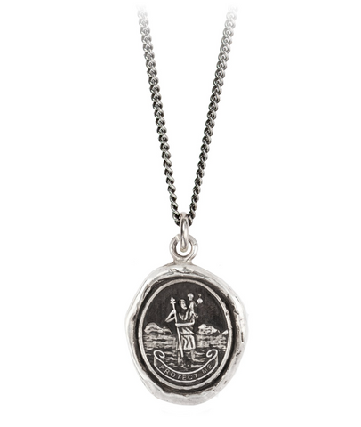  St. Christopher Sterling Silver Talisman Necklace