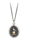 14K Gold & Sterling Silver Martlet & Heart Talisman Necklace