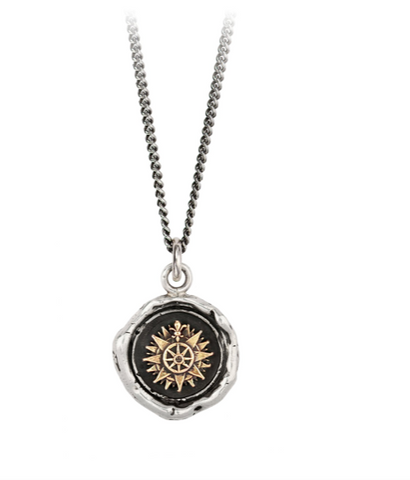 14K Gold & Sterling Silver Direction Talisman Necklace