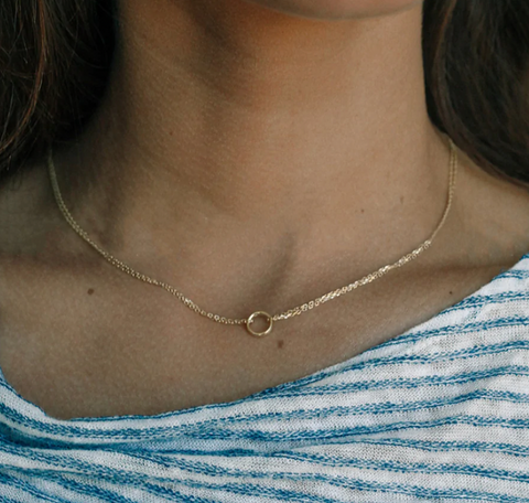 Shashi | Circle Necklace, Gold