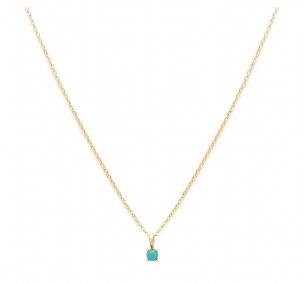 Leah Alexandra | Birthstone Necklace - Gold & Turquoise – RUBAIYAT