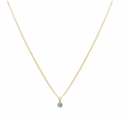 Leah Alexandra | Birthstone Necklace, Aquamarine