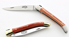 Laguiole | Folding Pocket Knife, Light Rosewood, Brushed Finish