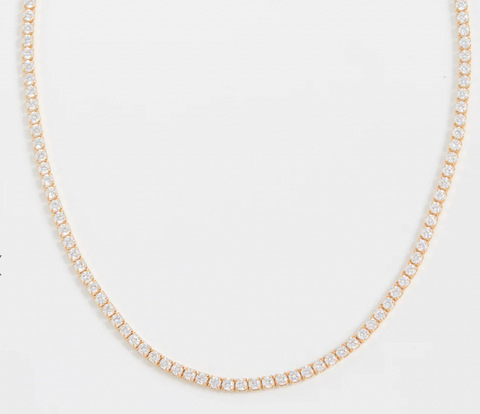 Shashi | Tennis Diamond Necklace, Gold