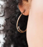 Franny E | Daydreaming Muse Hoop Earrings -Silver