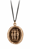 Pyrrha | Bronze "Three Graces" Talisman Necklace