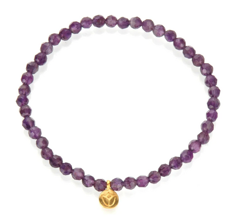 Satya | Tranquility Lotus Amethyst Gemstone Bracelet