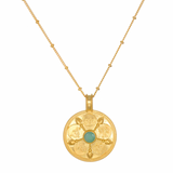 One Truth Emerald Gold Pendant Necklace
