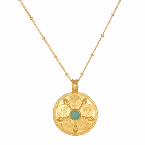One Truth Emerald Gold Pendant Necklace