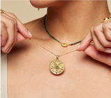 One Truth Emerald Gold Pendant Necklace