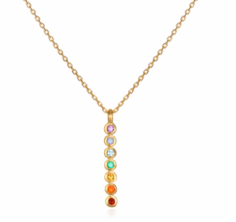 Divine Alignment Gemstone Chakra Necklace