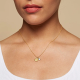 March Aquamarine Birthstone Mandala Necklace