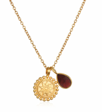 Satya | January Garnet Birthstone Mandala Necklace