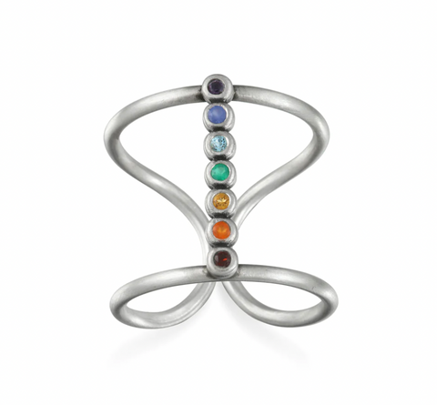 Satya | Divine Alignment Silver Chakra Ring