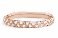 Anne Sportun | Narrow Pave Diamond Band 14k -Rose Gold