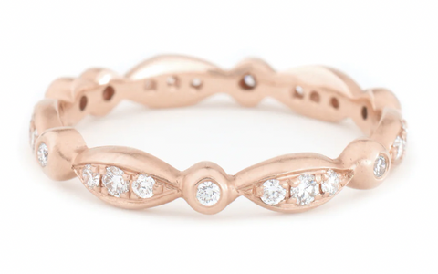 Anne Sportun | Marquise Diamond Pave Band 14k -Rose Gold