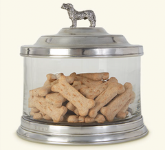 Match | Glass Cookie Jar with Dog Finial