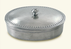 Match | Pewter Oval Lidded Box, Large