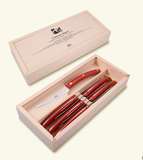 Match | Berti, Steak Knives set With Red Lucite Handle