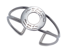 Sterling Silver "Born Anew" Round See-Thru Cuff