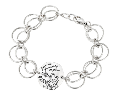 Sterling Silver "Fire" Link Bracelet