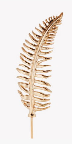 Pink Gold Plated Fern Lapel pin