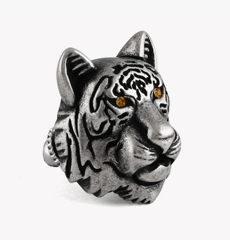 Sterling Silver Tiger Lapel Pin