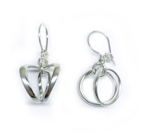MATSU | Sterling Silver Mobius Earrings