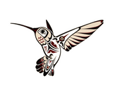 Sterling Silver 'Hummingbird' Small Spirit Bead Necklace