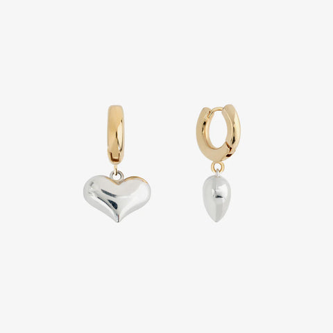 Shashi | Silver Heart Earrings