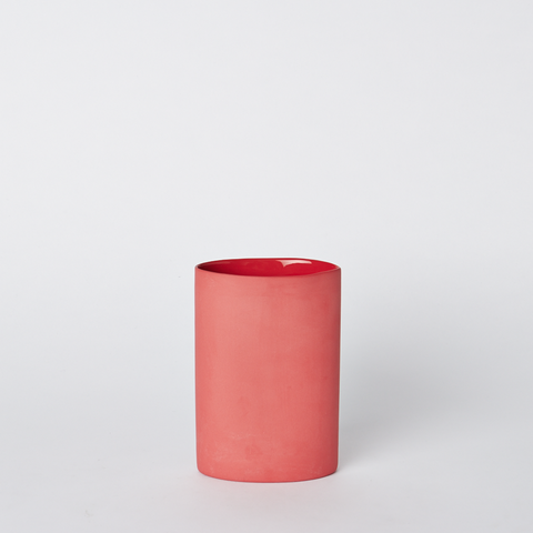 Oval Vase Small Red