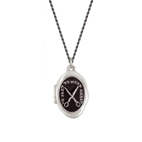 We Part To Meet Again Sterling Silver Locket Necklace