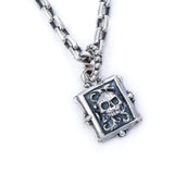 Box Top Pendant with Skull