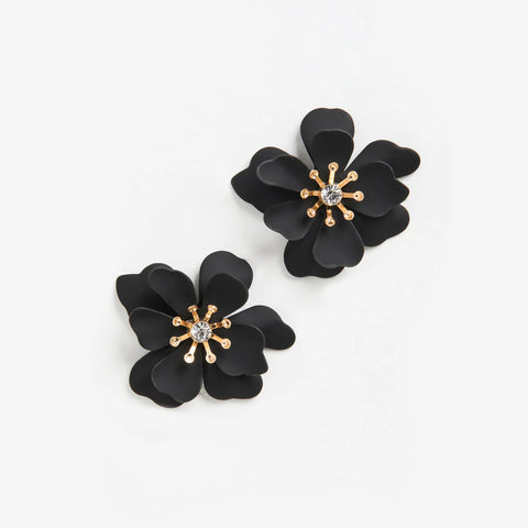 Shashi | Bloom Earrings (black)