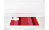 Bold Stripe Shag Floor Mat - Punch