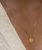 Leah Alexandra | Love Token Necklace Round - Gold - 18"
