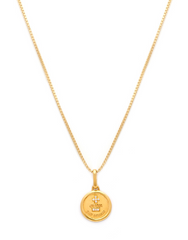 Leah Alexandra | Love Token Necklace Round - Gold - 18"