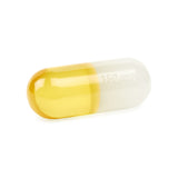 Small Acrylic Pill - White/Yellow