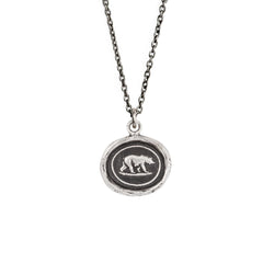 Sterling Silver Mother Bear Talisman Necklace