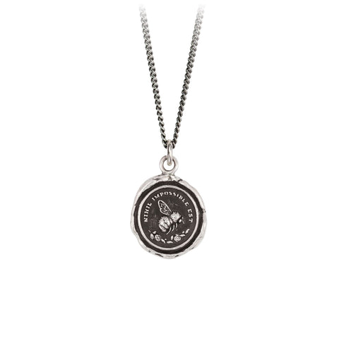 Nothing Is Impossible Sterling Silver Talisman Necklace