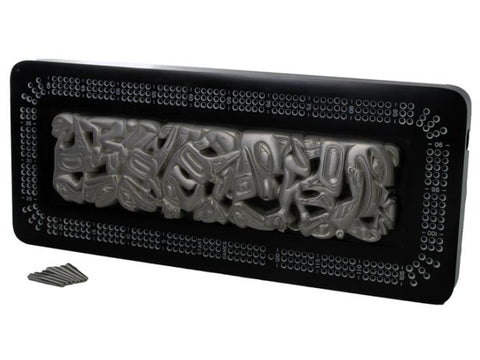 Panabo | Native Panel Pipe Design Crib Board, pewter inlay