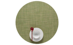 Chilewich Mini Basketweave Round Placemat - Dill