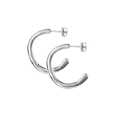 Matsu Silver Flat Hoops