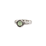 Prehnite Sterling Silver Small Faceted Stone Ring