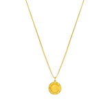 Stellar Coin Necklace - Gold Plate, CZ