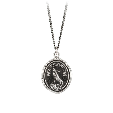 Struggle and Emerge Sterling Silver Talisman Necklace